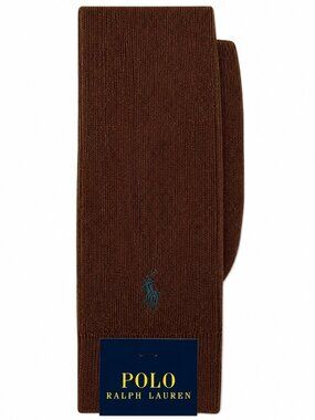 Polo Ralph Lauren Brown Dress Socks Men’s Super Soft Crew Sock NWT Classic 10-13